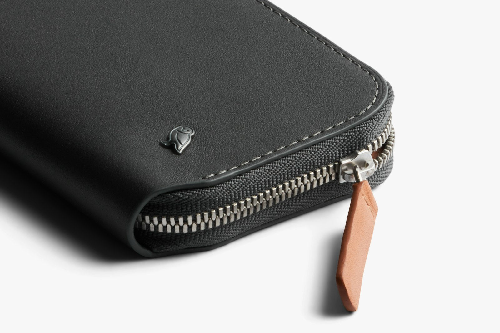 Bellroy Folio Mini wallet in charcoal cobalt, showcasing sleek leather design with card slots and compact size.