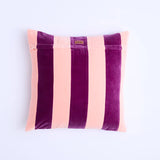Kip & Co plum jam velvet cushion with plush, soft fabric and vibrant purple color, ideal for cozy home decor accents.