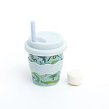 Chino Club Deadly Animals 4oz Baby Chino Cup for kids with colorful animal illustrations on a small, child-friendly cup.