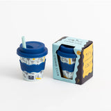 Chino Club Rad Times Baby Chino Cup 4oz, kids' cup in a box, featuring colorful design and durable plastic construction.