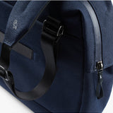 Bellroy Via Work Bag in navy with multiple compartments and handles, designed for professional organization and daily use.
