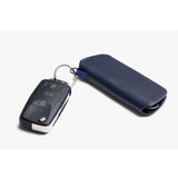 Bellroy Key Cover Plus 3rd Edition in navy, a sleek leather key organizer with multiple key slots and compact design.