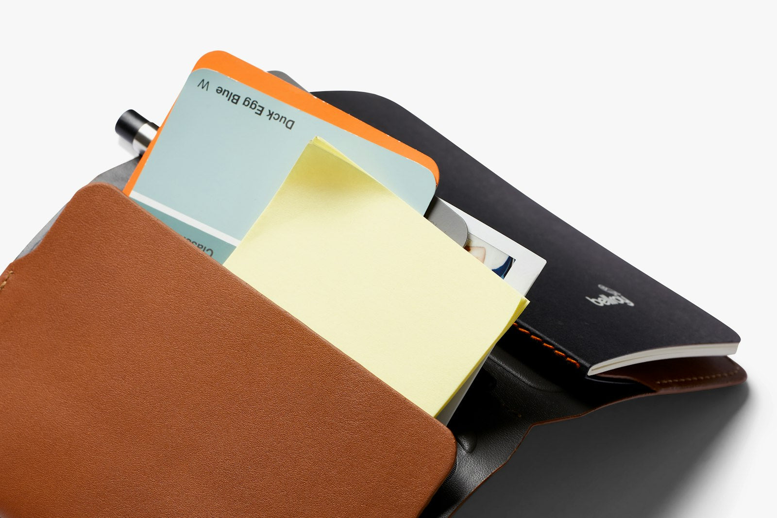 Bellroy caramel notebook cover with sleek leather design and minimalist style, perfect for protecting and carrying your journal or planner.