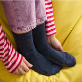 Blue Glitter Lurex Socks by Klue, stylish and sparkly socks with shimmering lurex fabric, perfect for adding a touch of glamour.