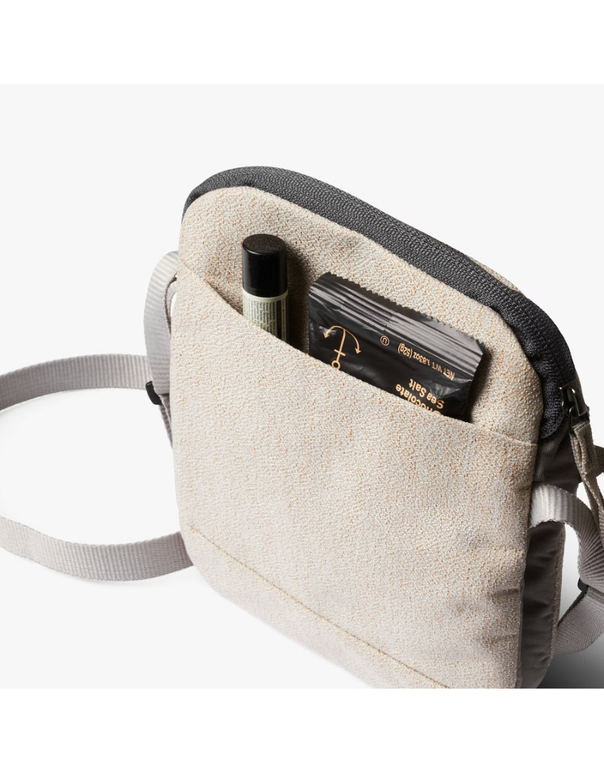 Bellroy City Pouch in Saltbush color, compact bag with multiple compartments and a sleek design for everyday organization.