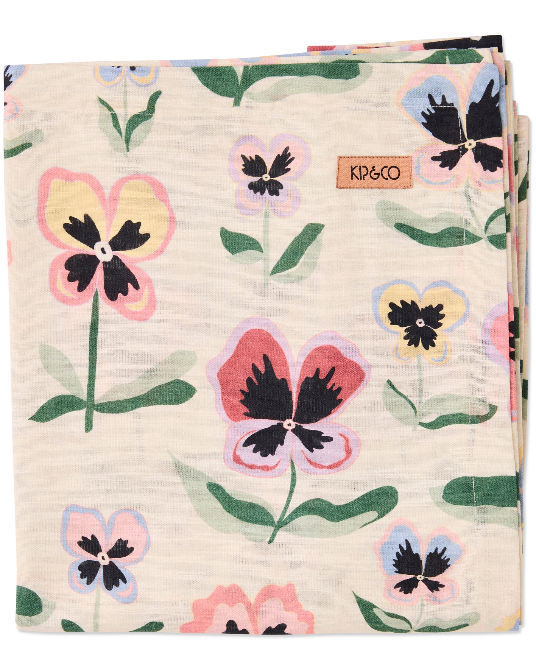 Kip & Co Pretty Pansy Tablecloth