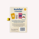 Illustrated number flashcards from Lauren Sissons Studio, featuring colorful designs and numbers for early learning.