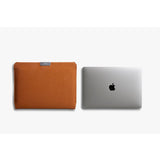 Bellroy 16-inch bronze laptop sleeve with smooth exterior and padded interior for protectively carrying a laptop.