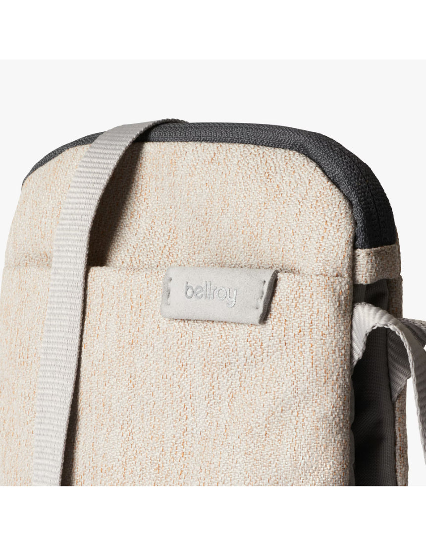 Bellroy City Pouch in Saltbush color, compact bag with multiple compartments, made from durable fabric for everyday organization.
