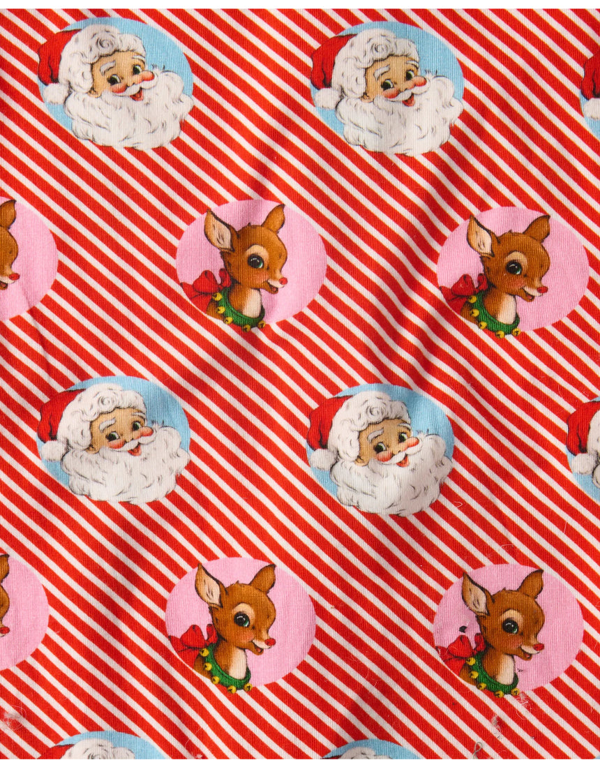 Kip & Co I Love Christmas Spot Cotton Baby Bib with colorful festive print and soft fabric for comfortable wearing.