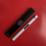 Scarlet & Grace rechargeable rose gold lighter with sleek design and electric ignition, perfect for lighting candles or fires.