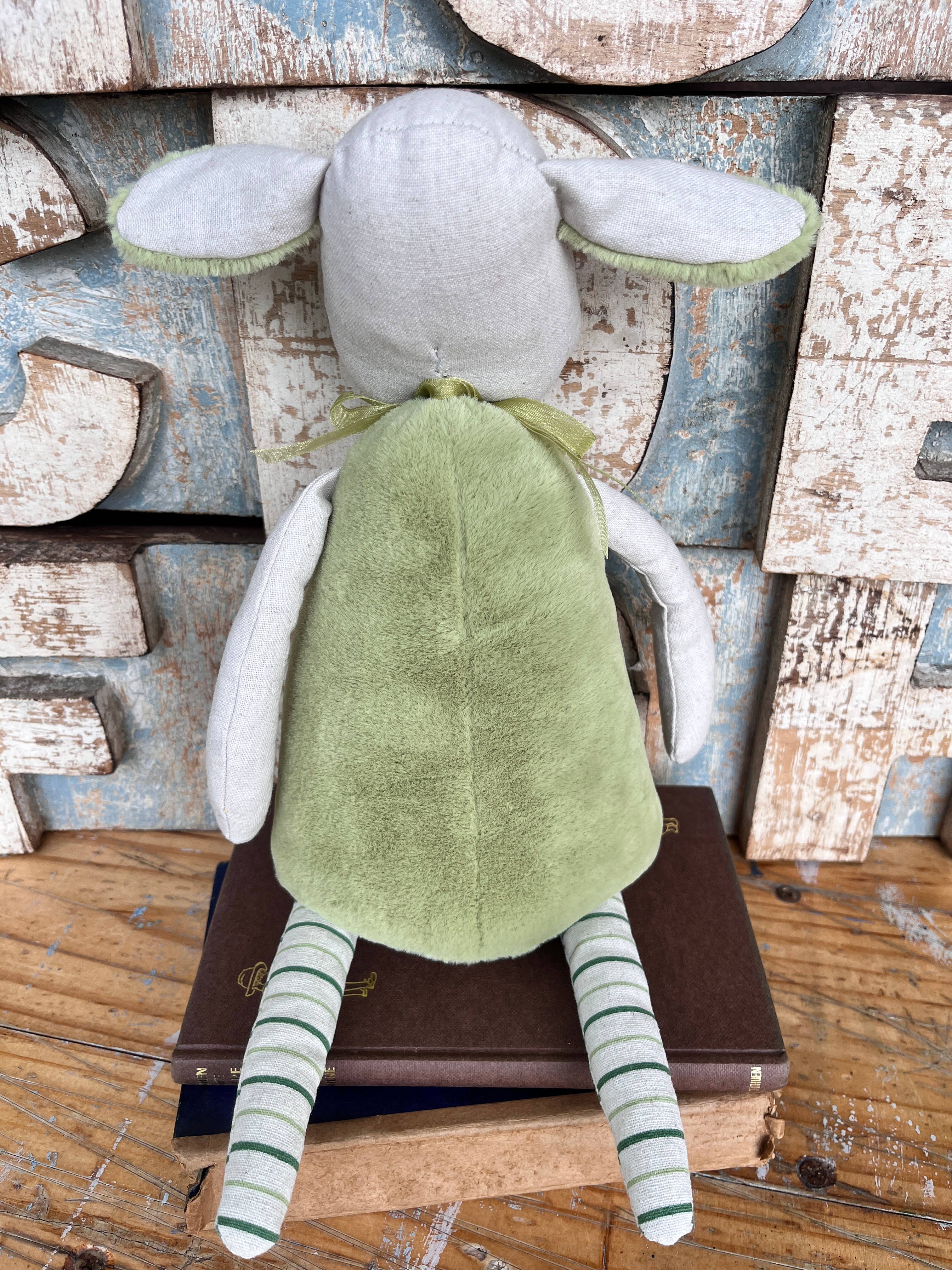 Amaranta Designs Daisy Lamb plush toy with soft fabric and embroidered details, ideal for children and decorative purposes