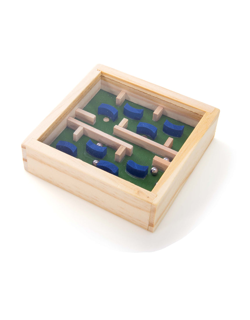 Assorted classic wooden maze games by isAlbi, featuring colorful, handcrafted wooden puzzles for kids and adults.