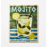 Jones & Co Happy Hour Mojito Tile wall decor featuring a vibrant, colorful mojito-themed design for stylish home decoration.