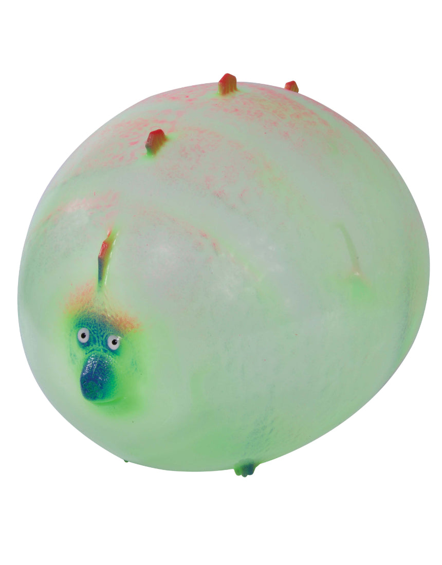 Colorful dinosaur-shaped balloon balls toy by isAlbi, featuring assorted vibrant dinosaur designs for kids' play.