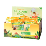 Colorful dinosaur-shaped balloon balls toy by isAlbi, featuring assorted vibrant dinosaur designs for kids' play.