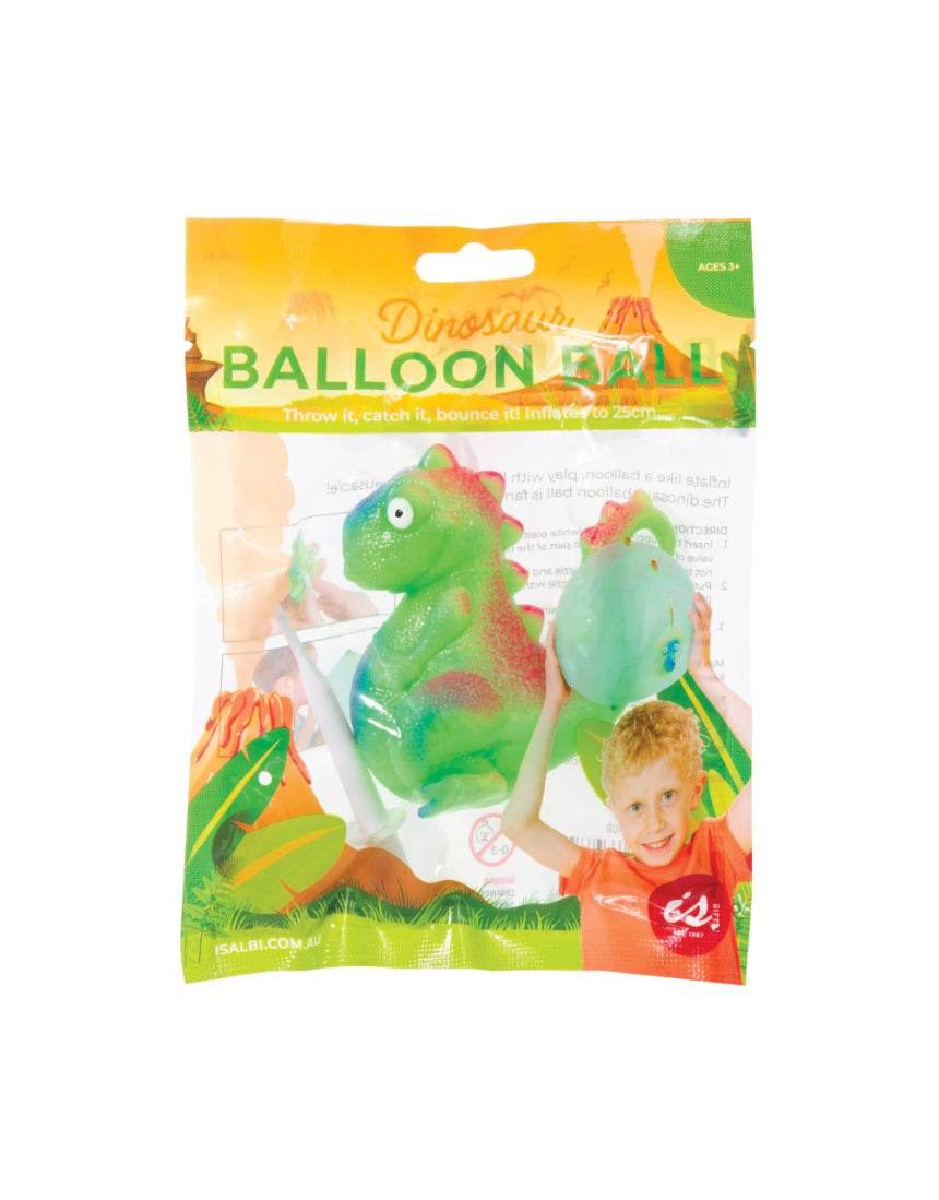 Colorful dinosaur-shaped balloon balls toy from isAlbi, assorted bright colors, perfect for kids' play and party decorations.