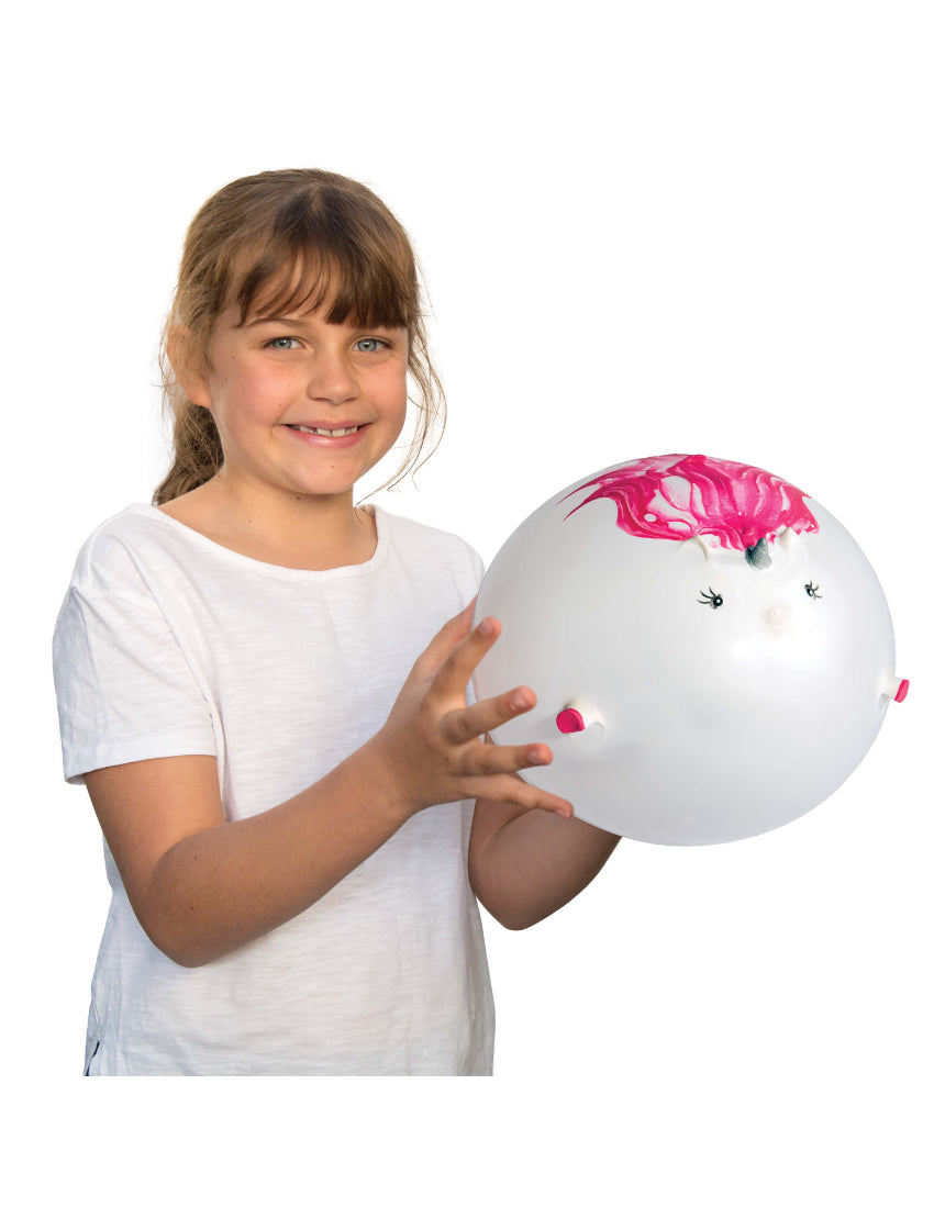 Colorful unicorn-themed balloon balls toy by isAlbi, featuring vibrant assorted balloons suitable for play and decoration.