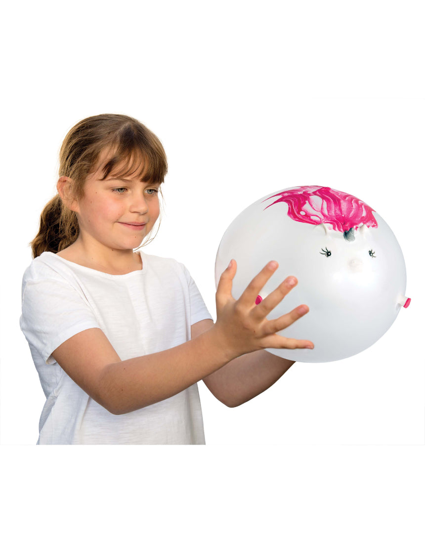 Colorful unicorn-shaped balloon balls toy by isAlbi, featuring bright, assorted colors and playful unicorn designs for kids.