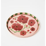 Jones & Co Bloomie platter featuring colorful floral patterns on a ceramic serving platter.