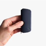 Bellroy Key Cover Plus 3rd Edition in navy, showing a compact leather key holder with multiple key hooks and sleek design.