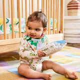 Kip & Co Sweet Flowers dribble bib set featuring colorful floral patterns and soft fabric for babies.