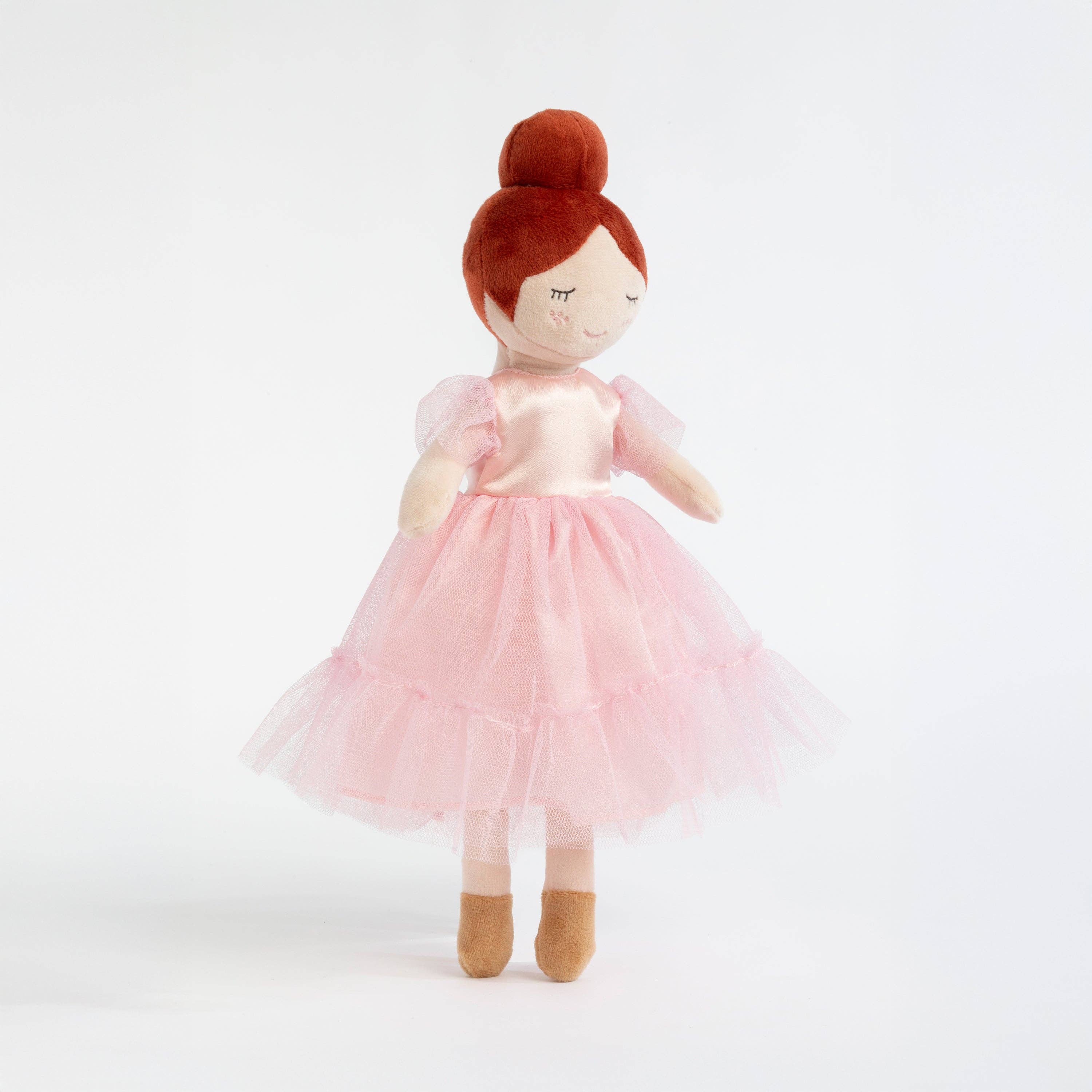 Living Textiles Princess Doll Zara with fabric dress and detailed features, perfect for children's play and imaginative pretend.