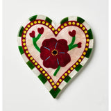 Jones & Co Bloom Nouveau Wine Heart wall decor featuring a floral design with wine motif in vibrant colors.
