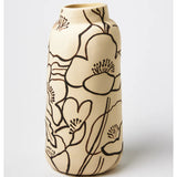 Jones & Co tender poppy tall vase with a smooth ceramic finish and elegant design, perfect for floral arrangements.