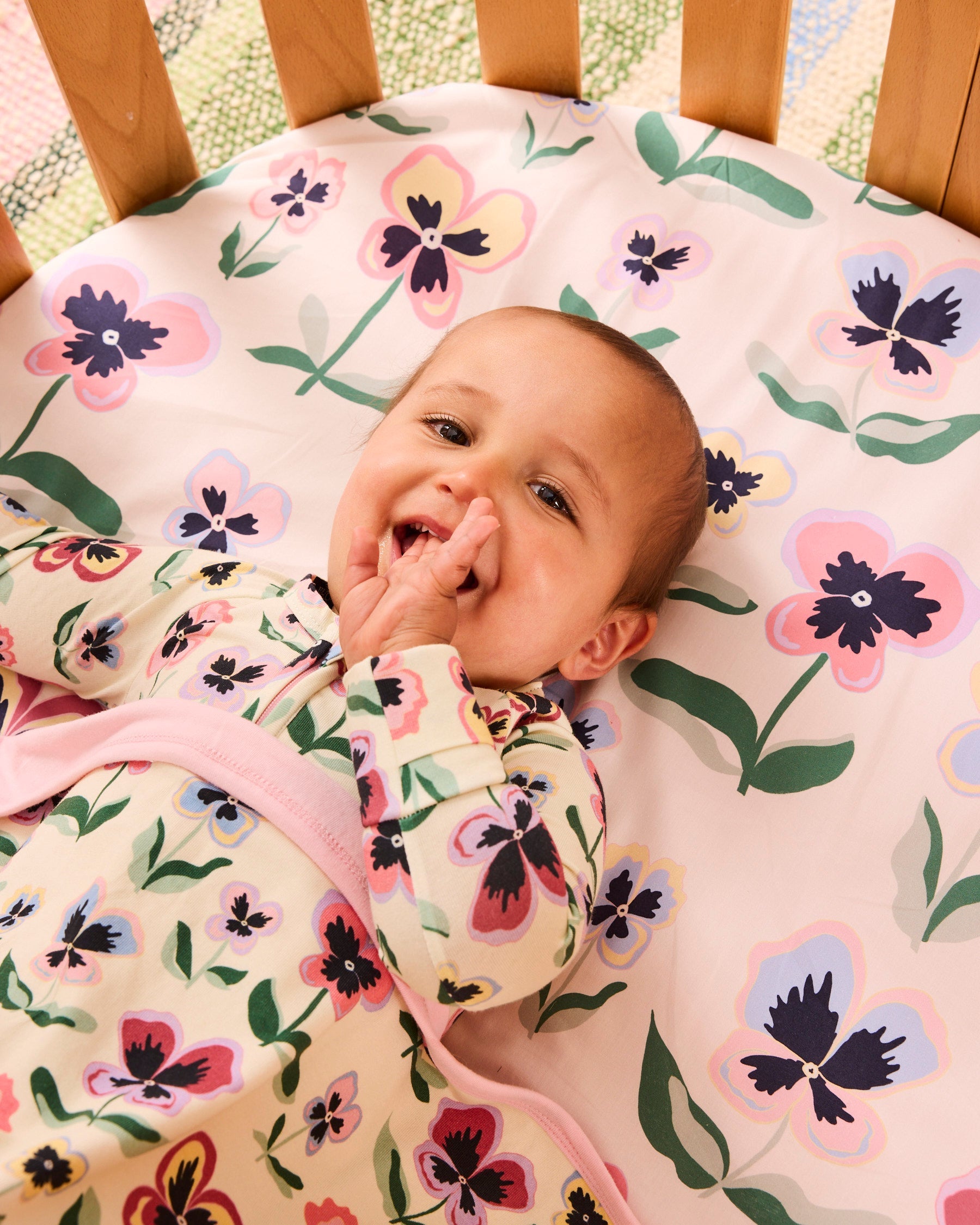 Kip & Co Pretty Pansy Organic Cotton Snuggle Blanket