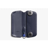 Bellroy Key Cover Plus 3rd Edition in navy, compact leather key holder with multiple key hooks and sleek design.