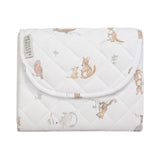 Living Textiles waterproof travel change mat featuring Australiana print, soft fabric, and foldable design for convenient diaper changes.