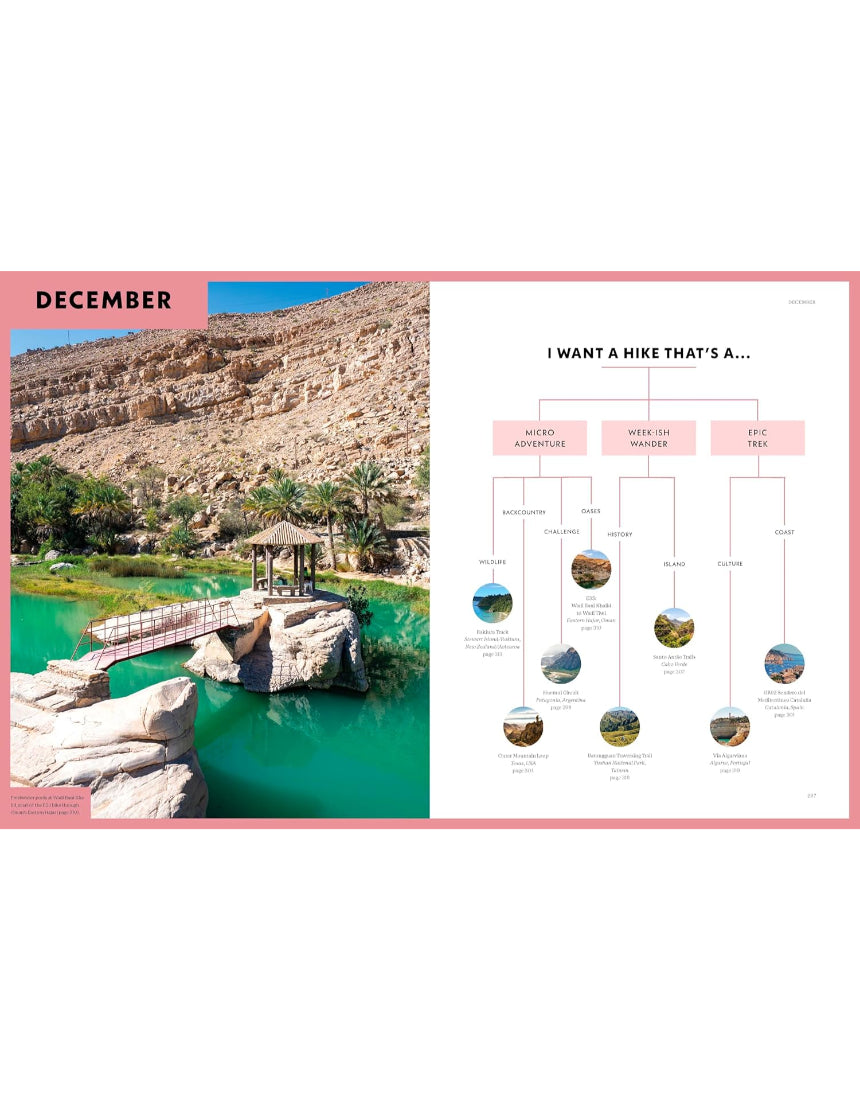 Brumby Sunstate Lonely Planet hiking guidebook open to scenic mountain trail pages with maps and photos.
