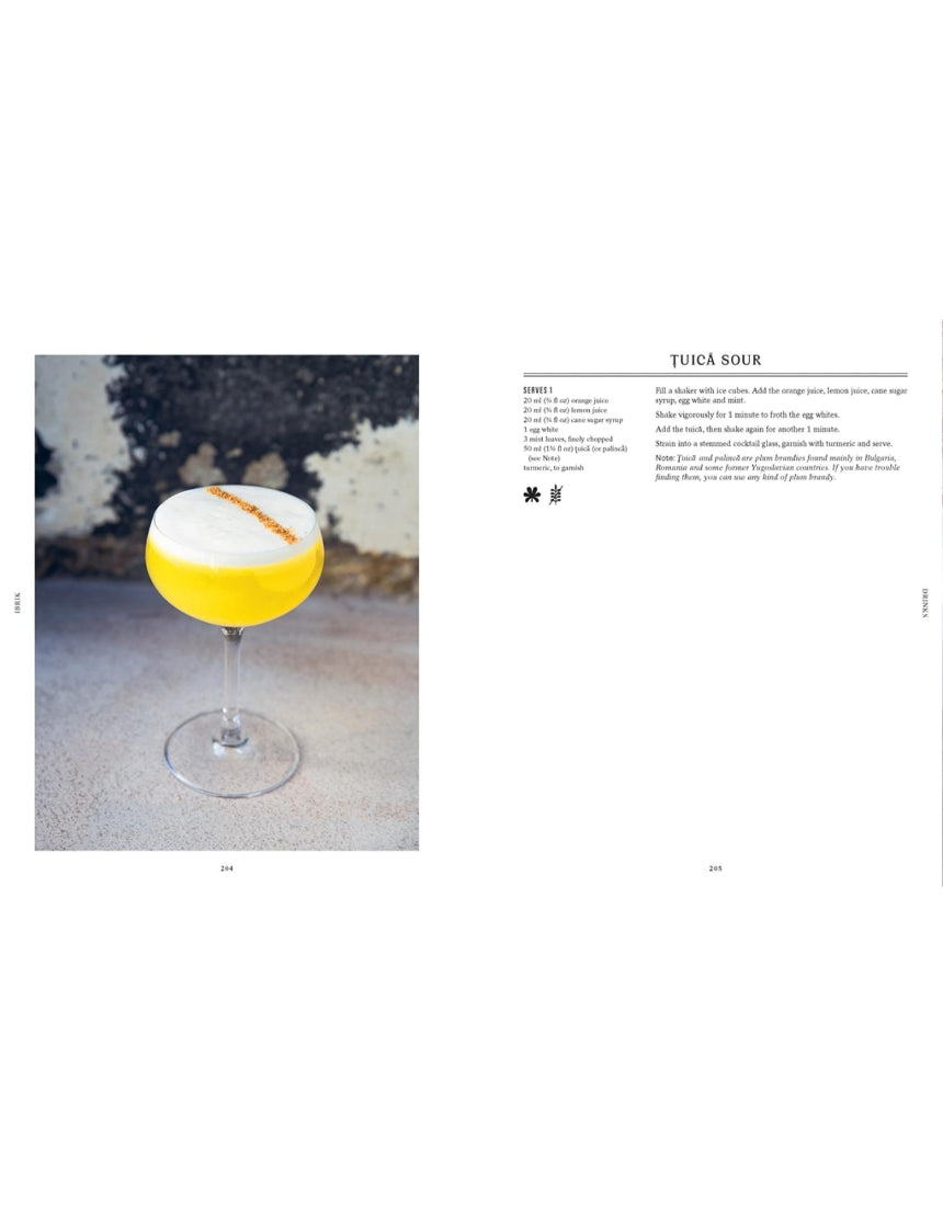 Open cookbook page showing recipes from Balkan and Istanbul cuisine in "Ibrik: The Balkan Table" by Brumby Sunstate.