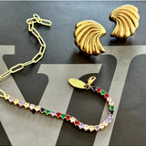 Salty Safari Oslo bracelet featuring mixed metal beads and a nautical-inspired design, displayed on a neutral background.