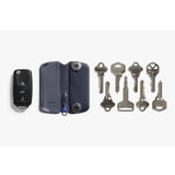 Bellroy Key Cover Plus 3rd Edition in navy, compact leather key organizer with multiple key slots and sleek design.