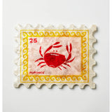 Jones & Co Sunroom Crab Wall Decor stamp featuring a detailed crab illustration on a neutral background.