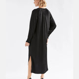 Elk Karta Dress in stylish fabric with a relaxed fit, featuring a flowy silhouette and subtle pattern.