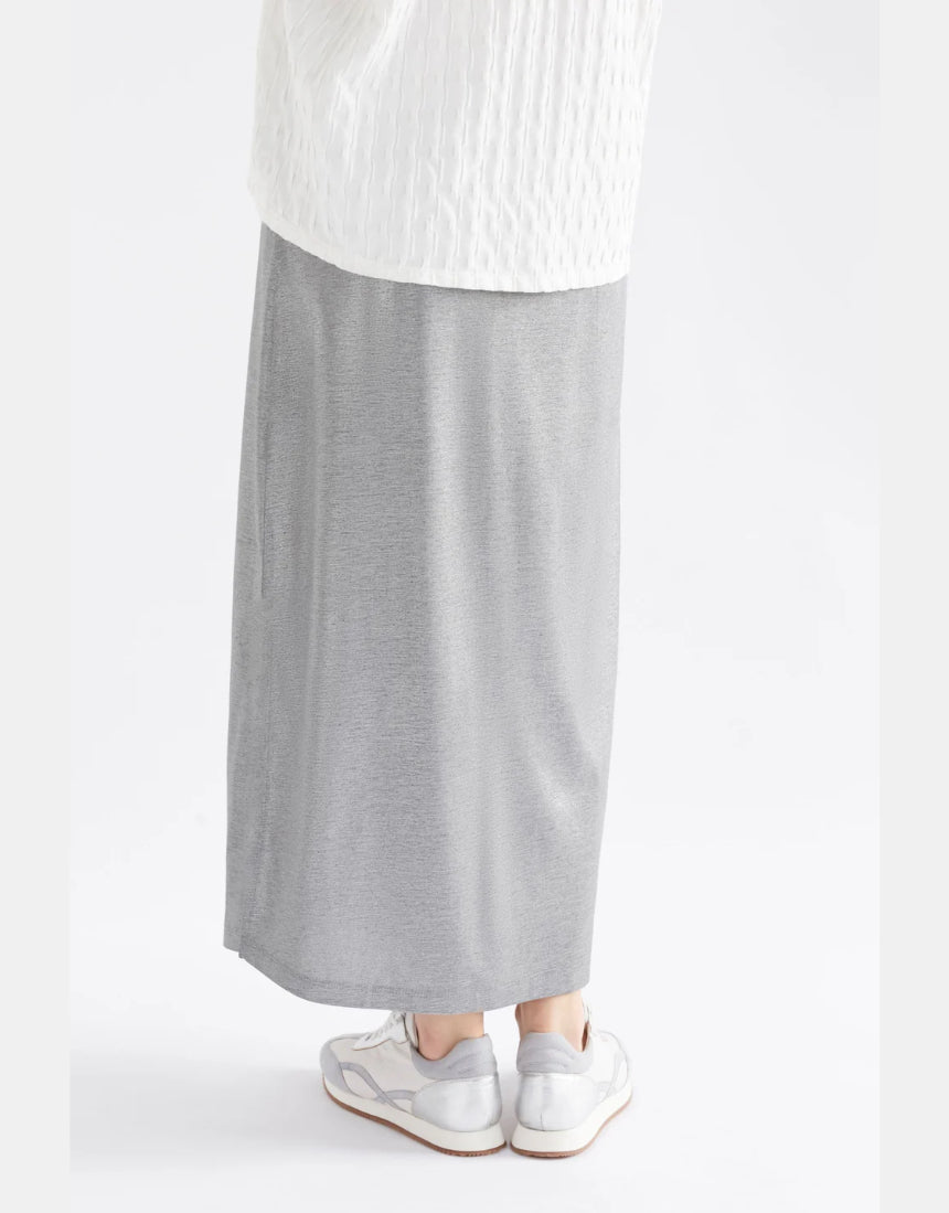 Elk Maail silver skirt, stylish clothing with a sleek design, featuring a smooth fabric and modern silhouette.