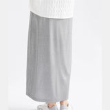 Elk Maail silver skirt, stylish clothing with a sleek design, featuring a smooth fabric and modern silhouette.