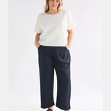 Elk Orta Boxy T-shirt in white, casual clothing with a relaxed fit and simple design, displayed on a plain background.