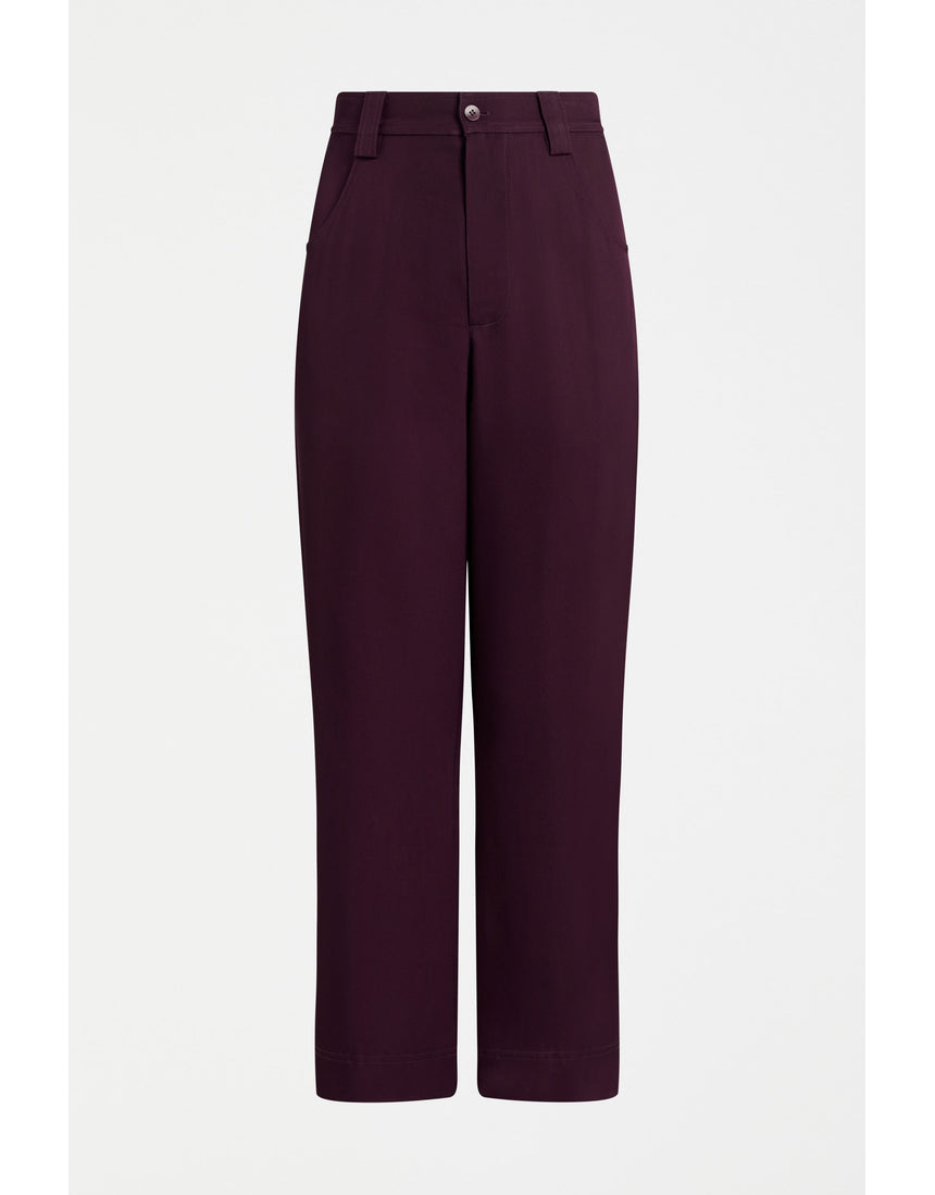 ELK The Label Hullu Pant in Shiraz, stylish pants with a relaxed fit, shown in a rich Shiraz color.