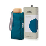 Anatole Octave Micro-Umbrella in mineral blue, compact umbrella with a sleek design, perfect for rain protection.