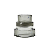 Areaware grey terrace candle holder with a modern, minimalist design, perfect for decorative and ambient lighting.