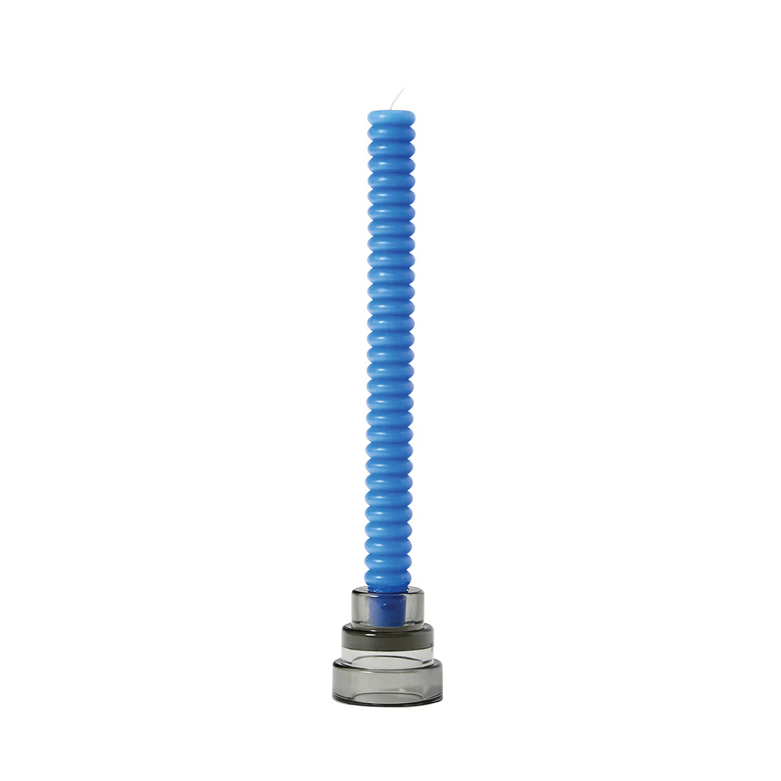 Grey Areaware Terrace Candle Holder displaying a modern, minimalist design with a tall cylindrical shape and smooth finish.