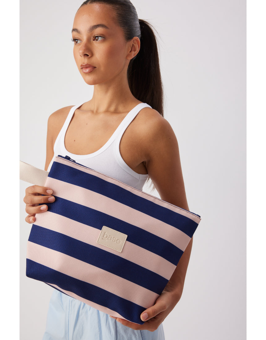 Large Regatta Stripe wet base from Base, featuring colorful horizontal stripe design and durable construction.