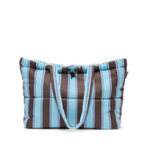 Base Scrunch Base in chocolate brown with stripe pattern, casual fabric for stylish everyday wear