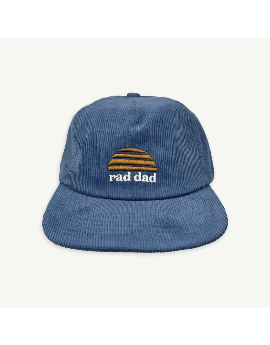 Banabae Rad Dad Cord Cap in denim blue with pinch front design, casual stylish hat for everyday wear.