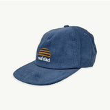 Banabae Rad Dad Cord Cap in denim blue with a pinch front, casual men's hat featuring a relaxed, stylish design.