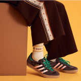 Single Banabae Rad Nan organic cotton crew sock in natural color, showcasing soft fabric and comfortable fit.